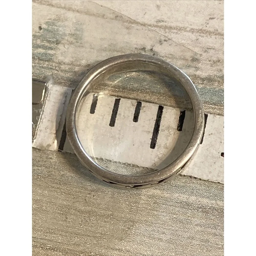 Ocean Waves Band Solid Sterling Silver Ring‎ Size 5